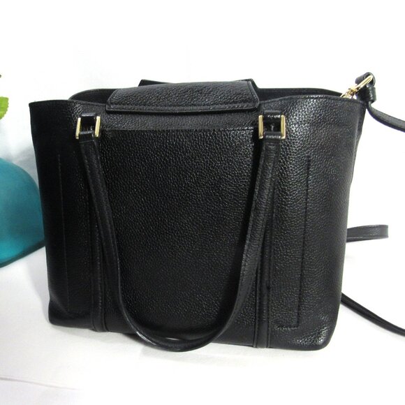 COLE HAAN GENUINE LEATHER 10" TOTE with TAG ORG $278 BLACK - Picture 10 of 15